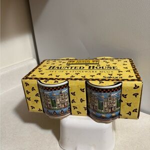 Sakura Haunted House Stoneware Mug Set stoneware Halloween Debbie Mumm NEW